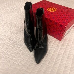 Glossy Black Ankle Booties